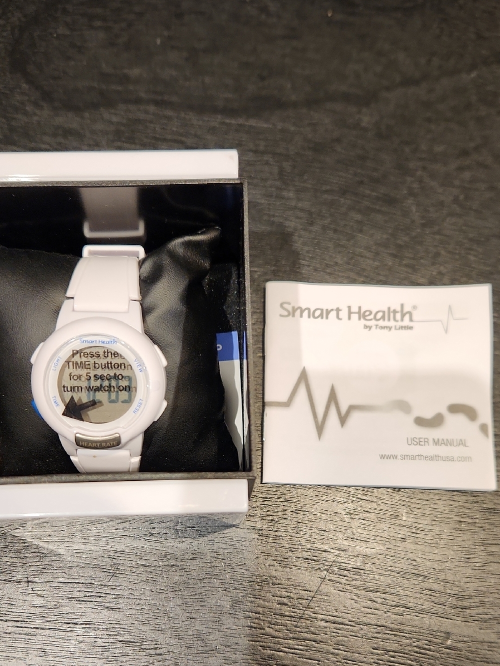 NIB Vtg. Smart Health White Digital Fitness Watch By Tony Little